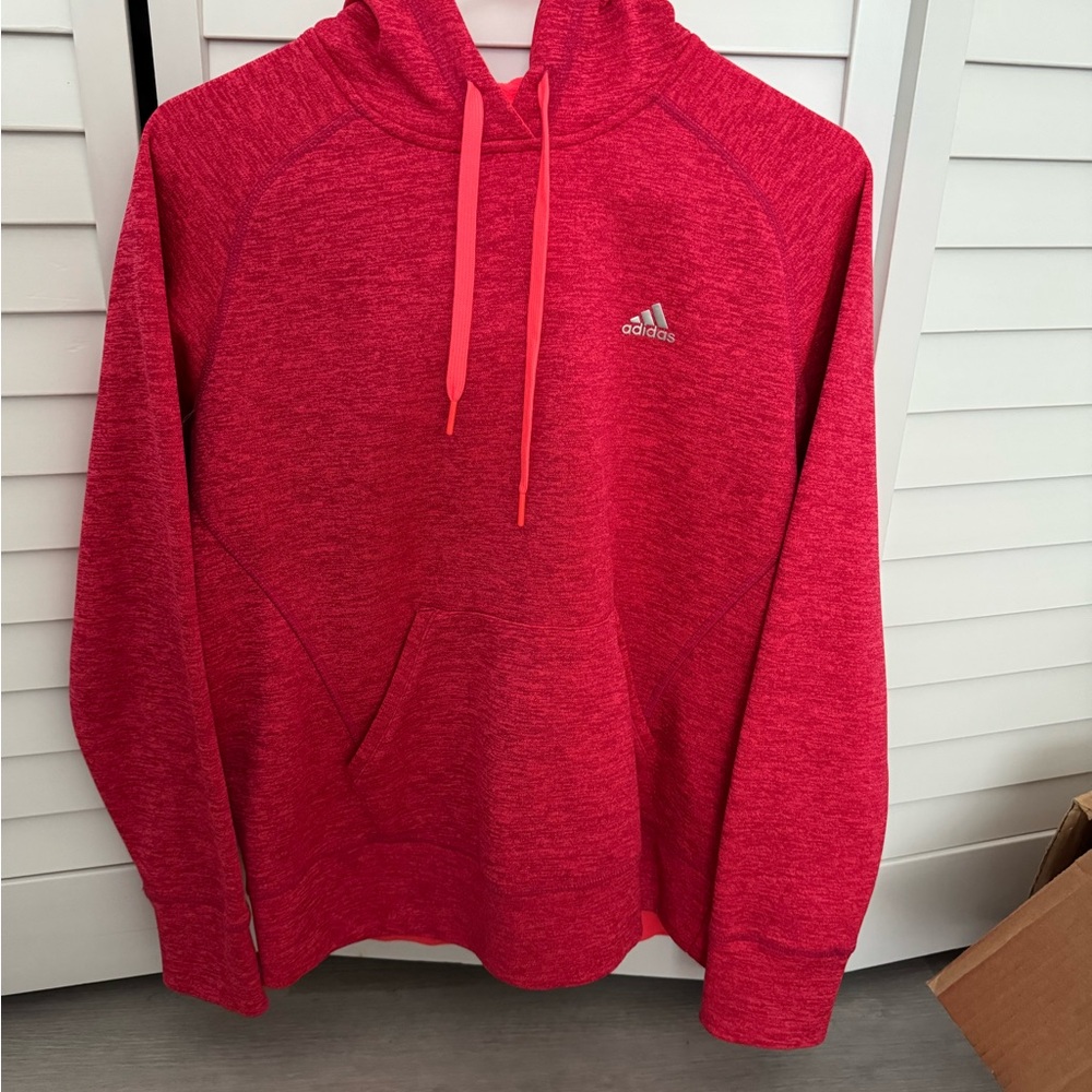 Adidas Women’s Bright Pink/Red Hoodie
